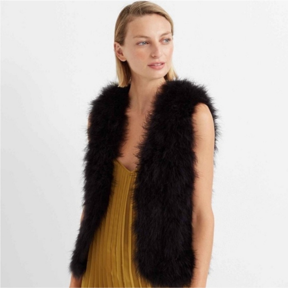 Club Monaco Ostrich Feather Vest